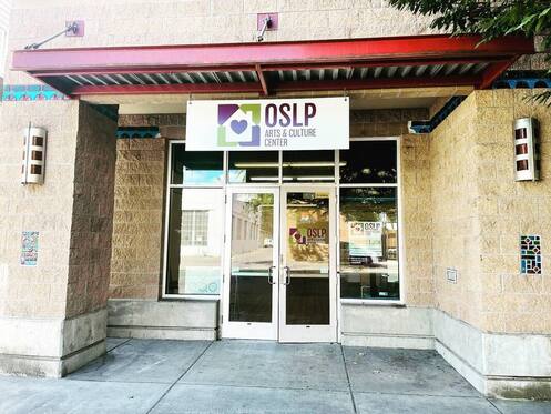 OSLP Arts and Culture center entrance in downtown Eugene, OR
